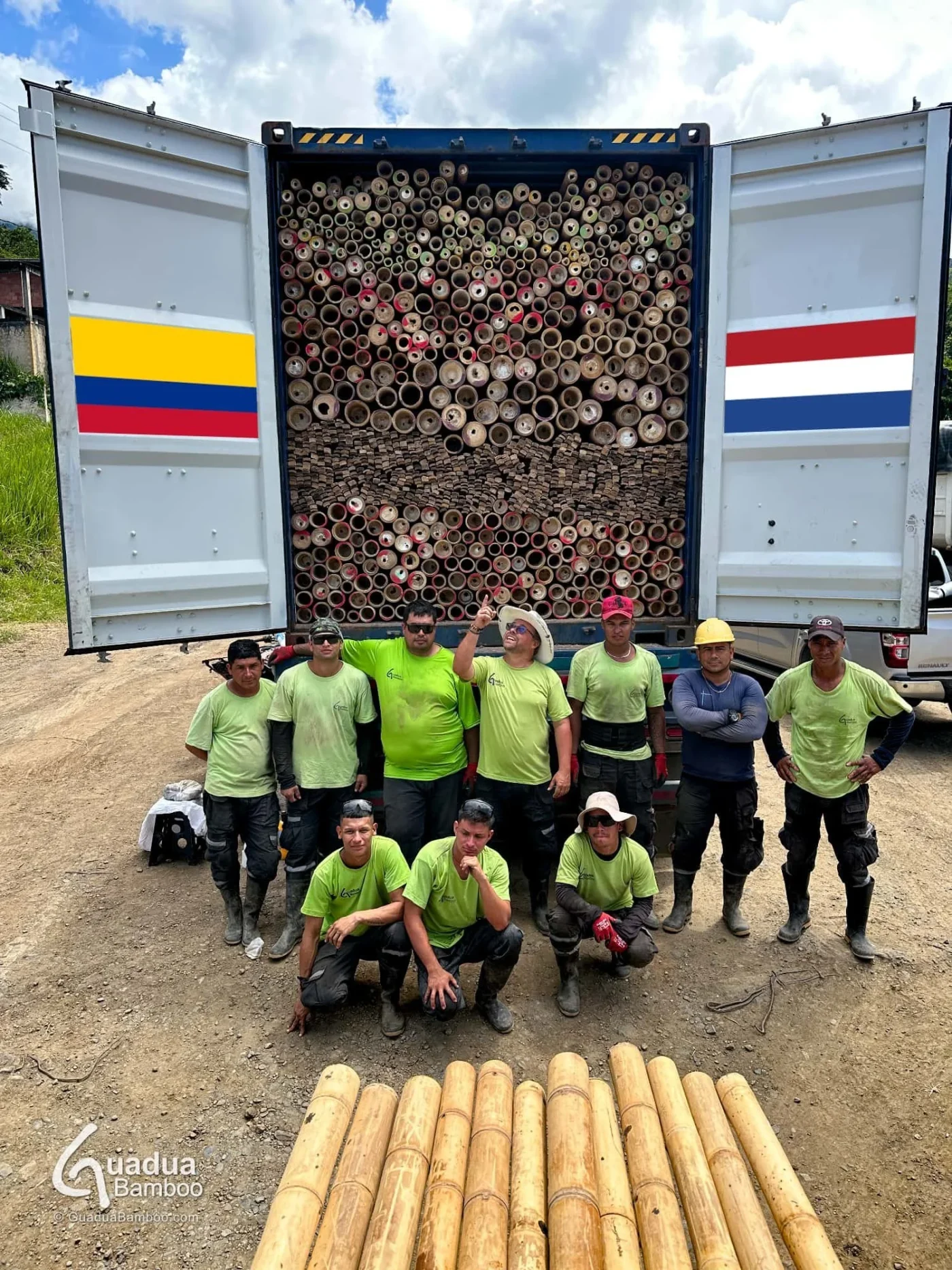 carga contenedor exportacion bambu guadua paises bajos 1
