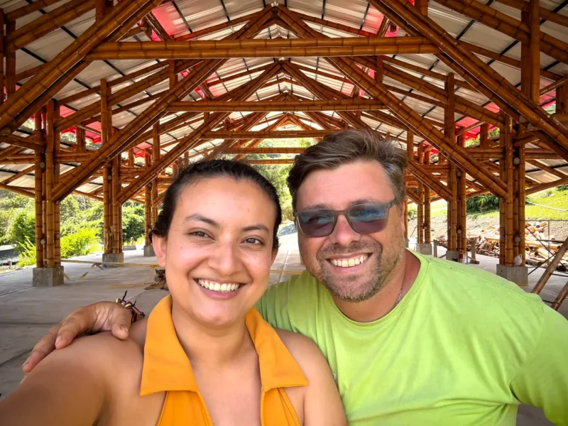 Pabellón de guadua Tres Brisas en la Hacienda Guadua Bamboo