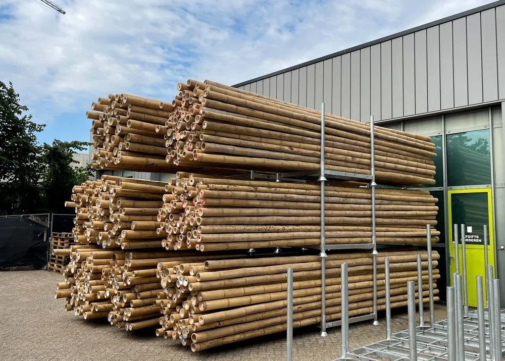 Almacenamiento de bambú en los Países Bajos