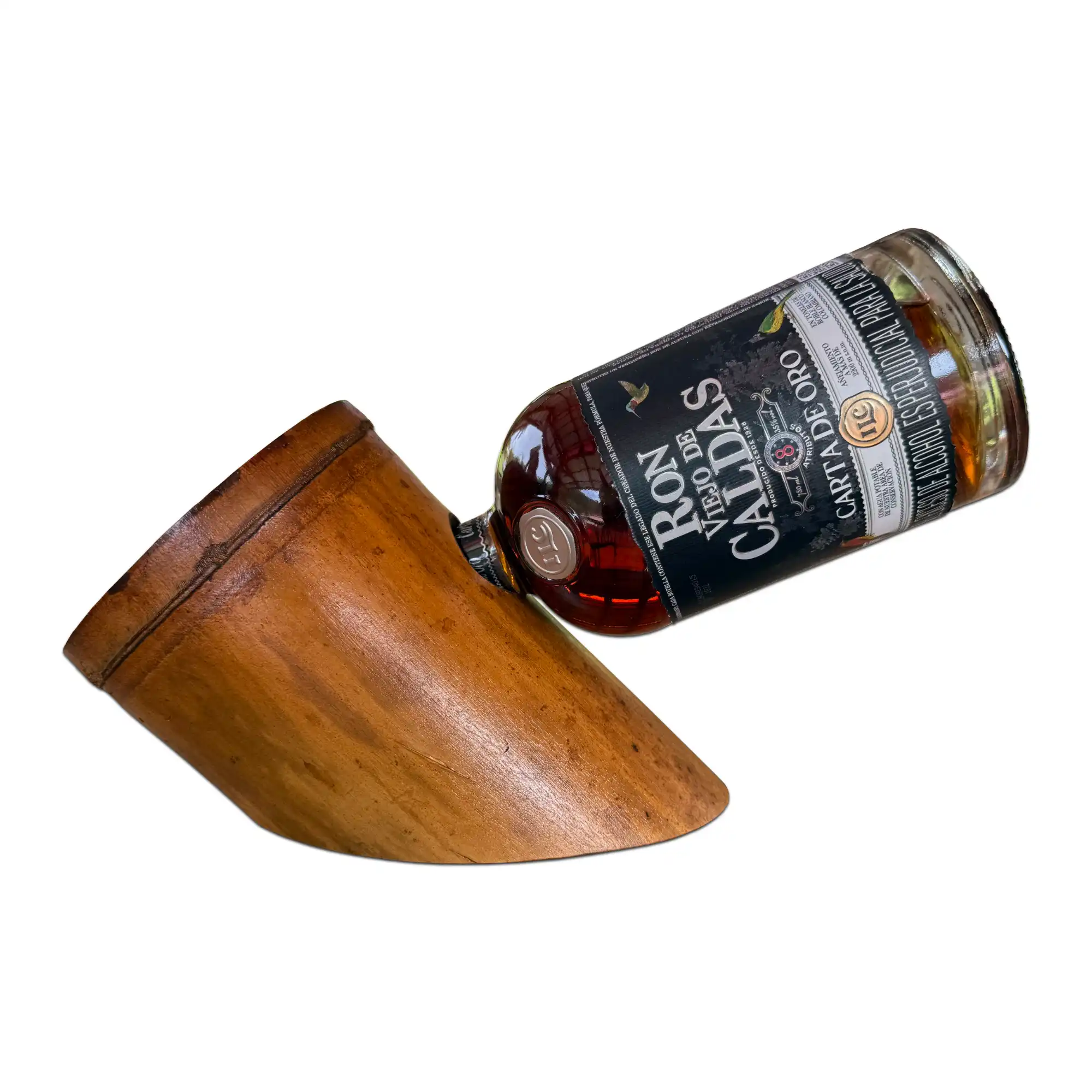 Portabotellas de Equilibrio en Bambú Guadua - Edición Ron