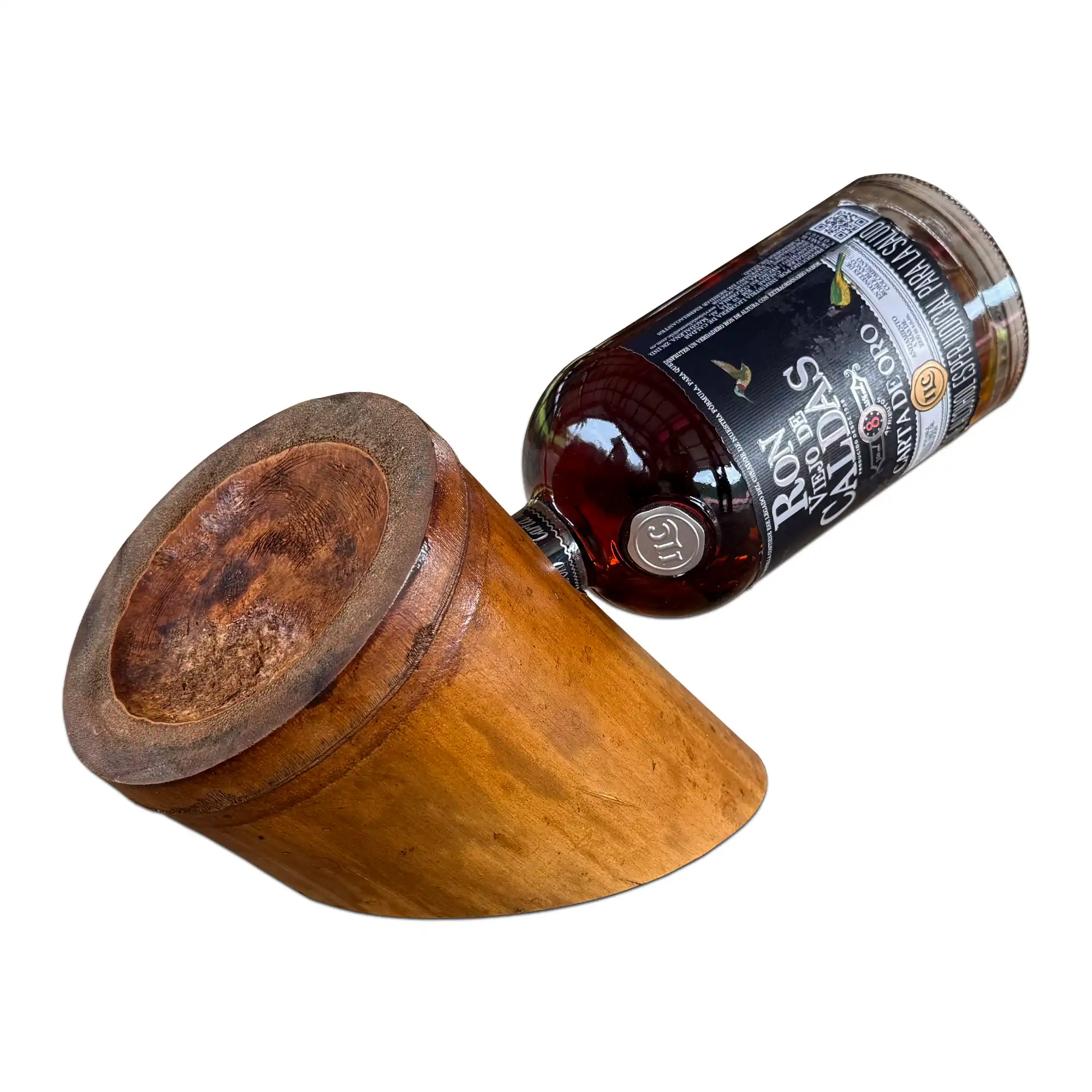 Portabotellas de Equilibrio en Bambú Guadua - Edición Ron