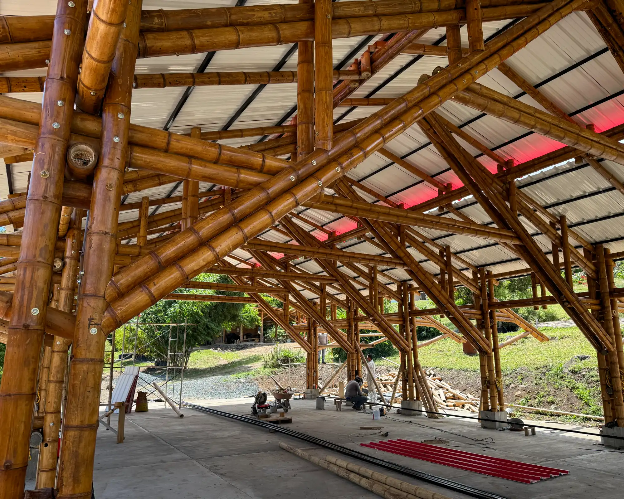 Pabellón en Guadua con Profilan