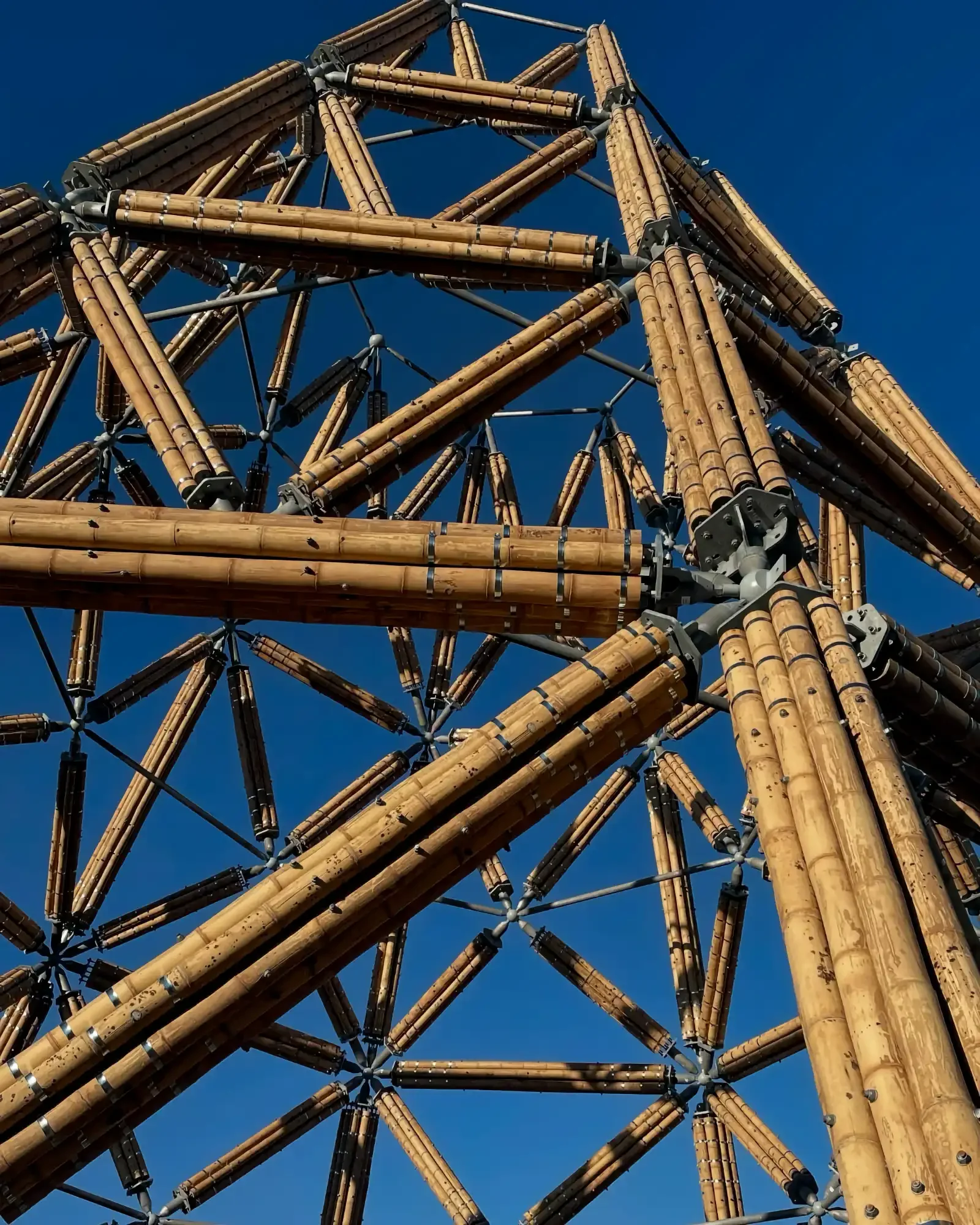 Torre en bambú guadua en Bélgica