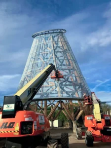 Torre en bambú guadua en Bélgica