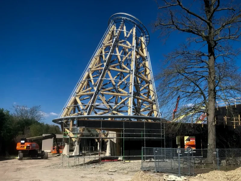 Torre en bambú guadua en Bélgica