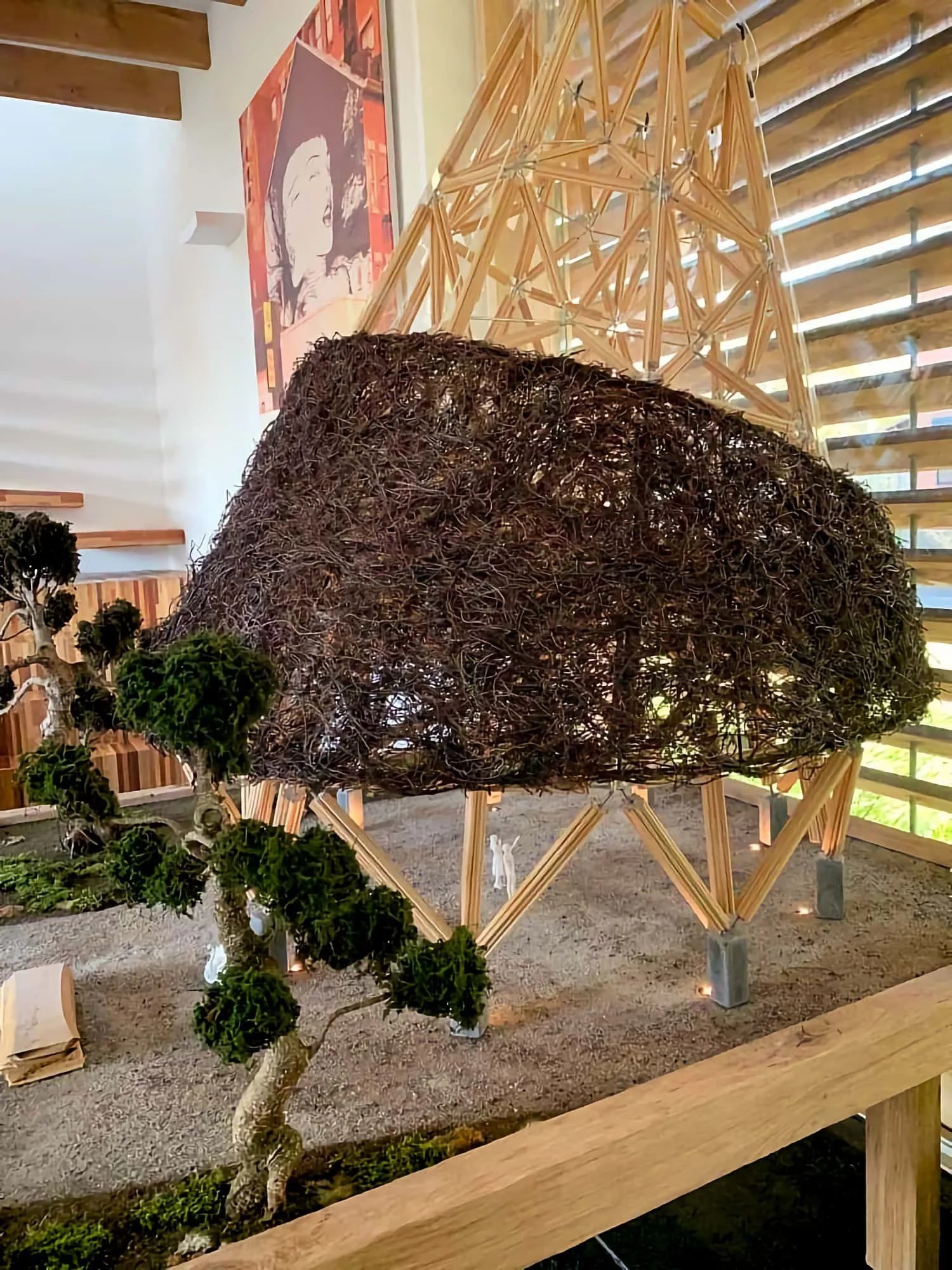 Maqueta torre en bambú guadua en Bélgica