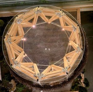 Maqueta torre en bambú guadua en Bélgica