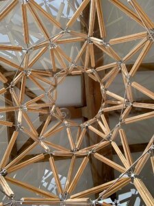 Maqueta torre en bambú guadua en Bélgica