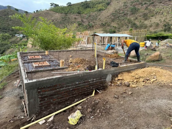 Instalación de piso de hormigón