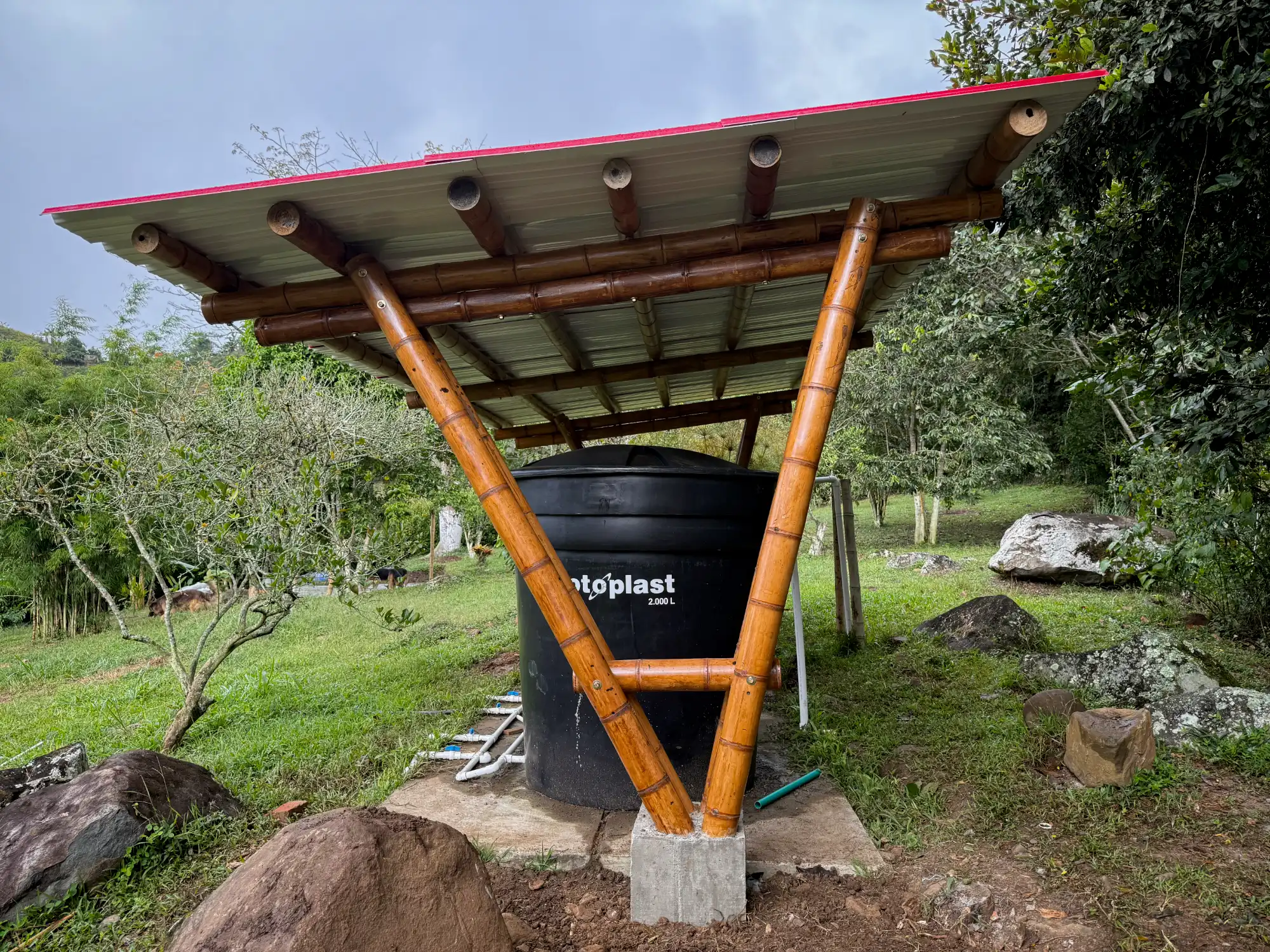 Cobertizo de bambú guadua prefabricado