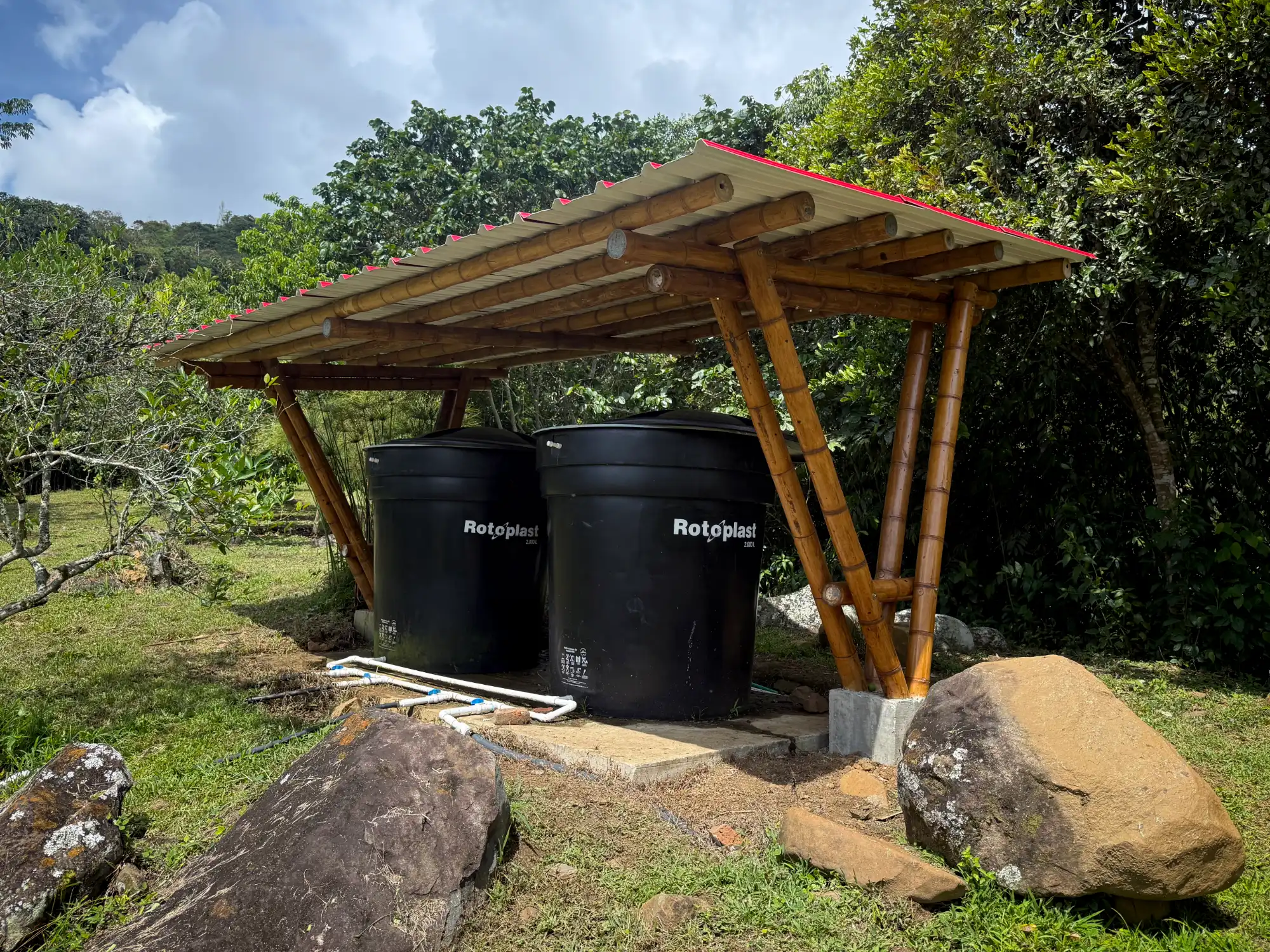 Cobertizo de bambú guadua prefabricado