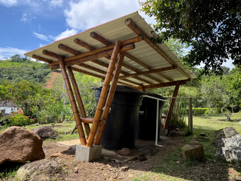 Cobertizo de bambú guadua prefabricado