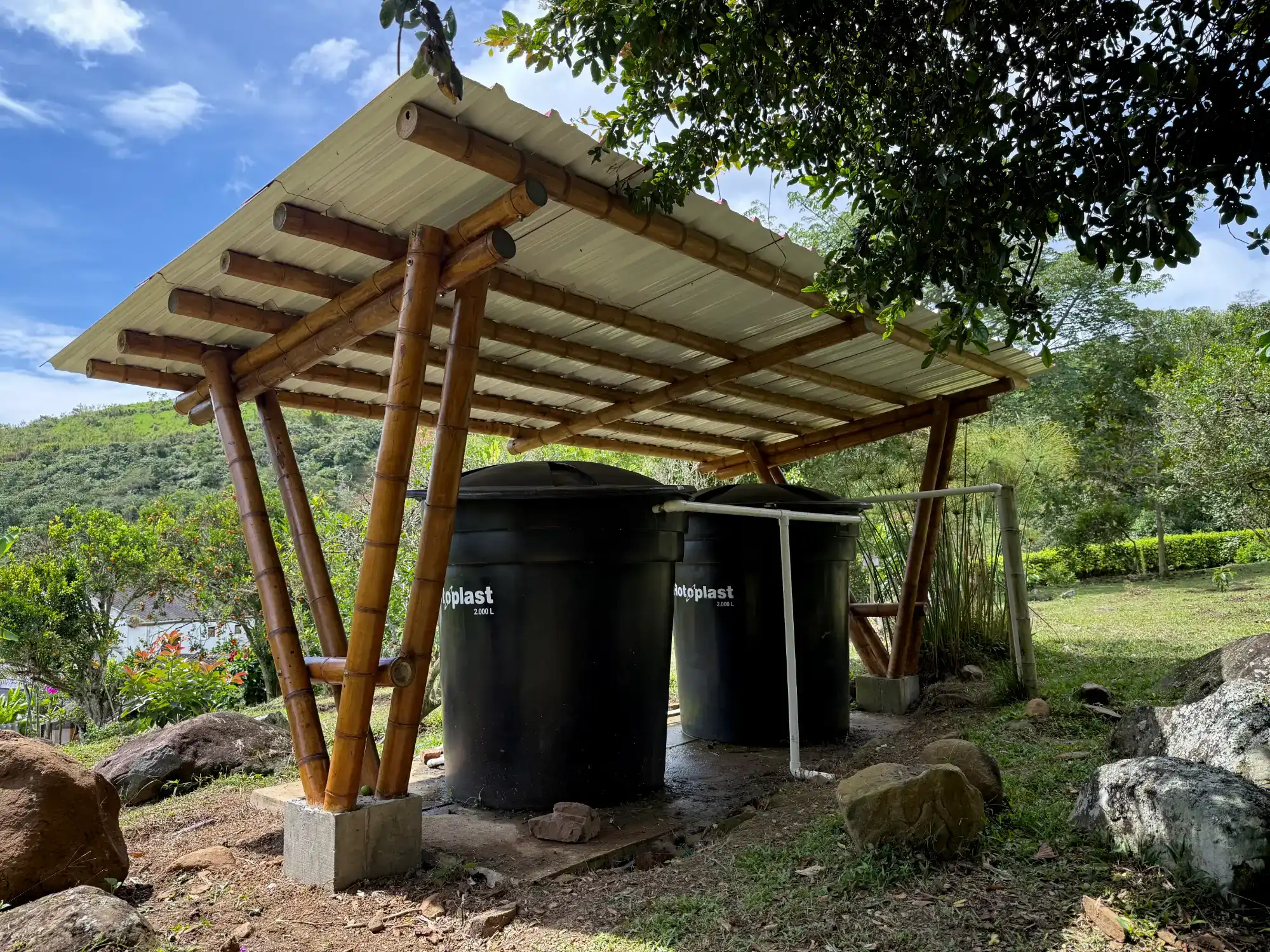 Cobertizo de bambú guadua prefabricado