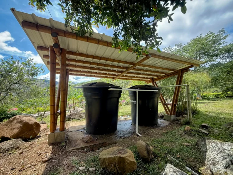 Cobertizo de bambú guadua prefabricado