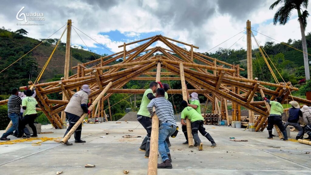 construccion de pabellon en bambu guadua 1