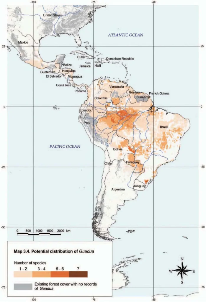 Mapa de Distribución de la Guadua