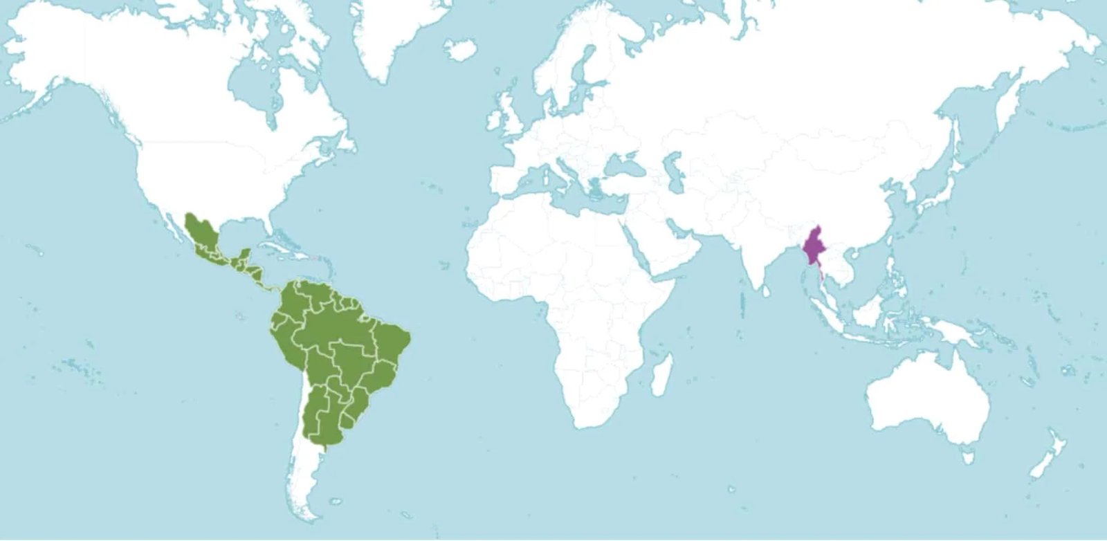 Mapa de Distribución de Guadua