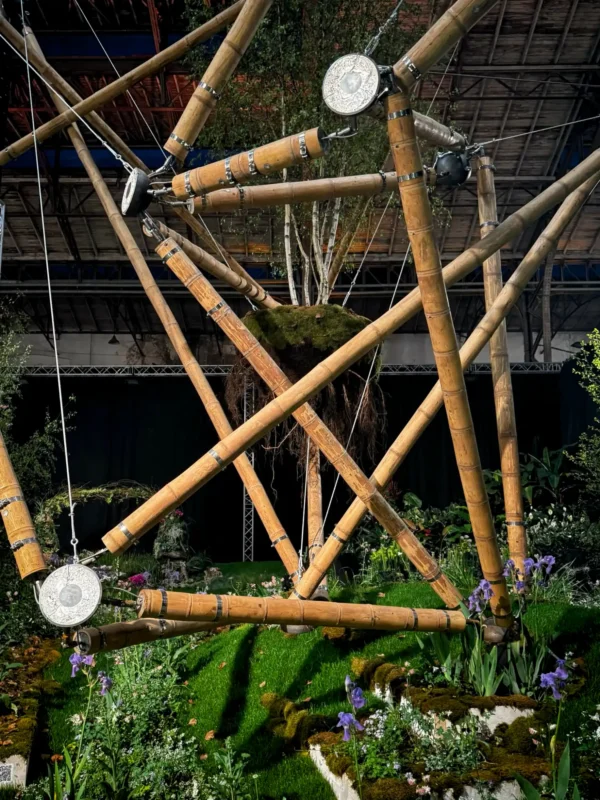 Estructura de Tensegridad en Bambú Guadua en Floraliën 2026 en Gante, Bélgica