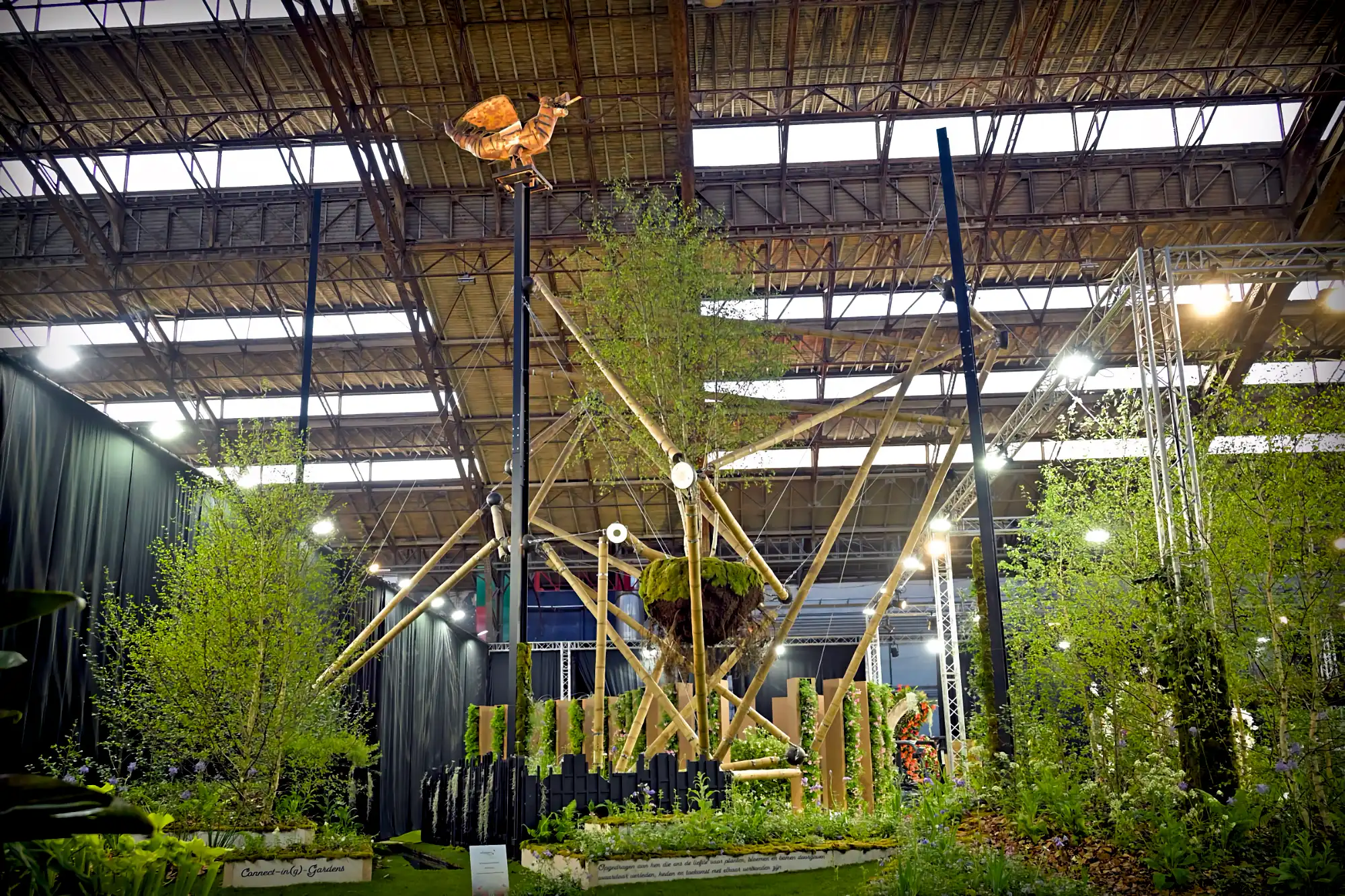 Estructura de Tensegridad en Bambú Guadua en Floraliën 2026 en Gante, Bélgica