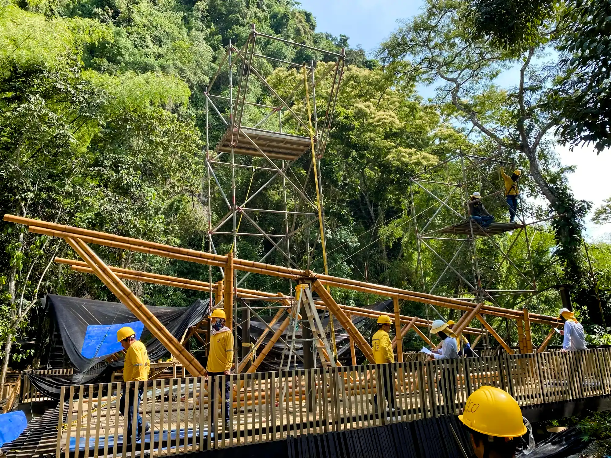 Estructuras en Guadua Bambú en el Parque Cerro Tusa