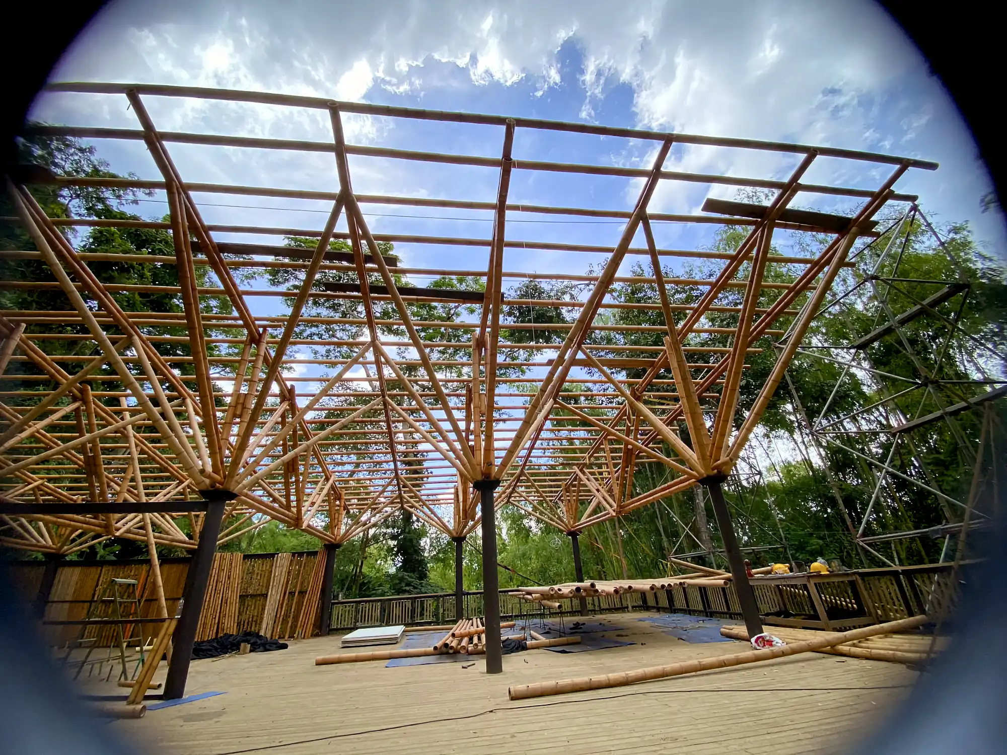 Estructuras en Guadua Bambú en el Parque Cerro Tusa