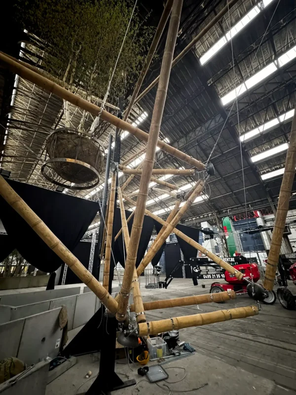 Instalación de Tensegridad en Bambú Guadua en Floraliën 2026 en Gante, Bélgica