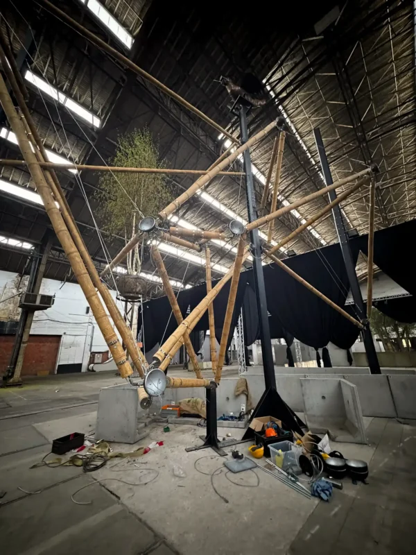 Instalación de Tensegridad en Bambú Guadua en Floraliën 2026 en Gante, Bélgica