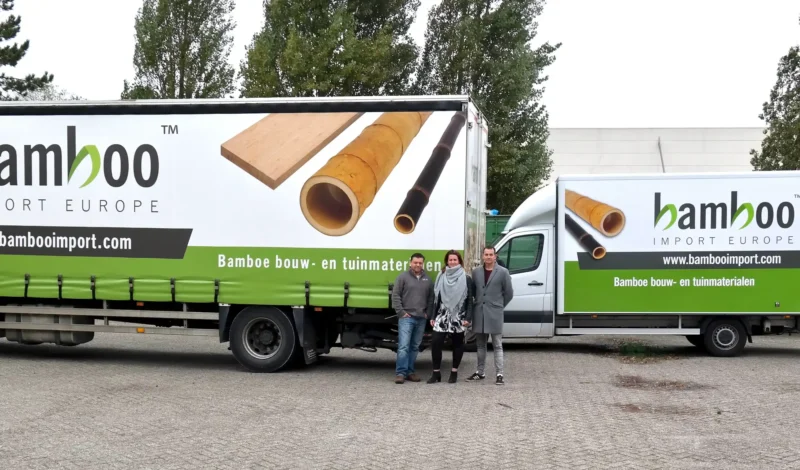 Fundadores de Bamboo Import Europe: Pim van der Eng, Sandra Bonne y Stéphane Schröder